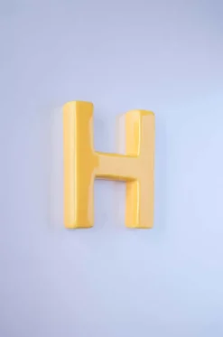 Mottled Mono Wall Hanging - Mustard A To Z