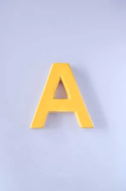 Mottled Mono Wall Hanging - Mustard A To Z