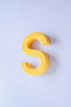 Mottled Mono Wall Hanging - Mustard A To Z