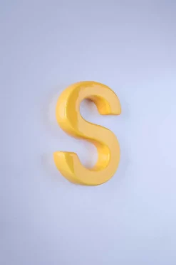 Mottled Mono Wall Hanging - Mustard A To Z