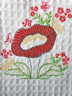Mushroom Waffle Hand Towel