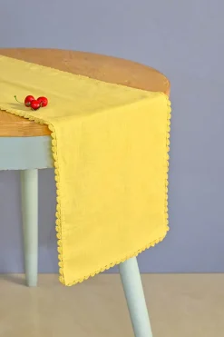 Mustard Hand Crochet Table Runner