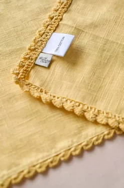 Mustard Hand Crochet Table Runner