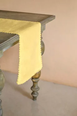 Mustard Hand Crochet Table Runner