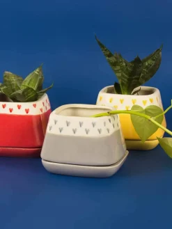 Nova Hearts Ceramic Planter