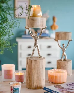 Orion - Wood Men Candle Stand - Large