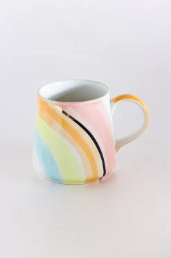 Pastel Perfection Handpainted Mugs - Set Of 4