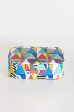 Pearlised Paper Leather Jewellery Box Large- Kaleidoscope