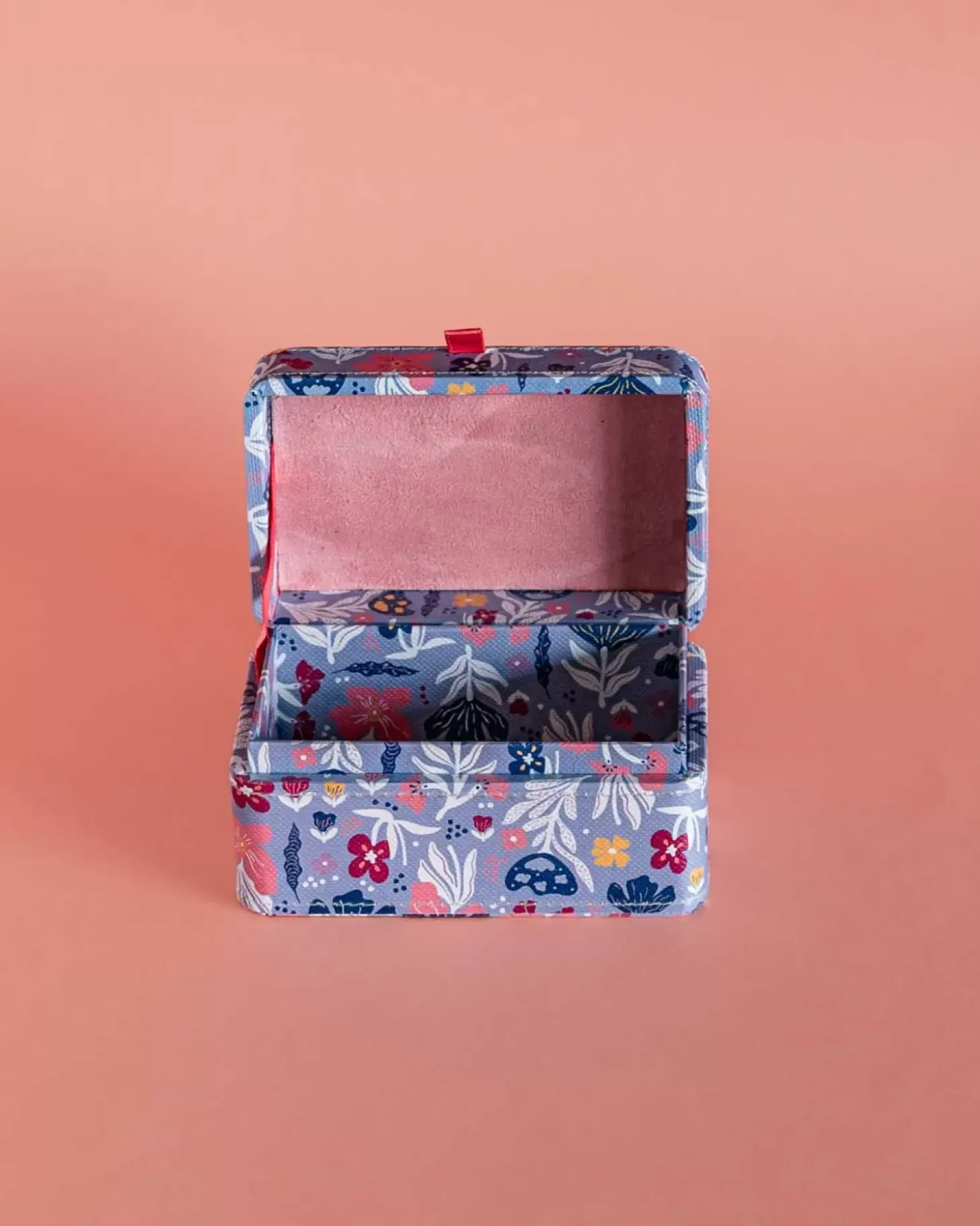 Pearlised Paper Leather Mini Memento Box- Blue Meadow