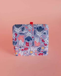 Pearlised Paper Leather Mini Memento Box- Blue Meadow