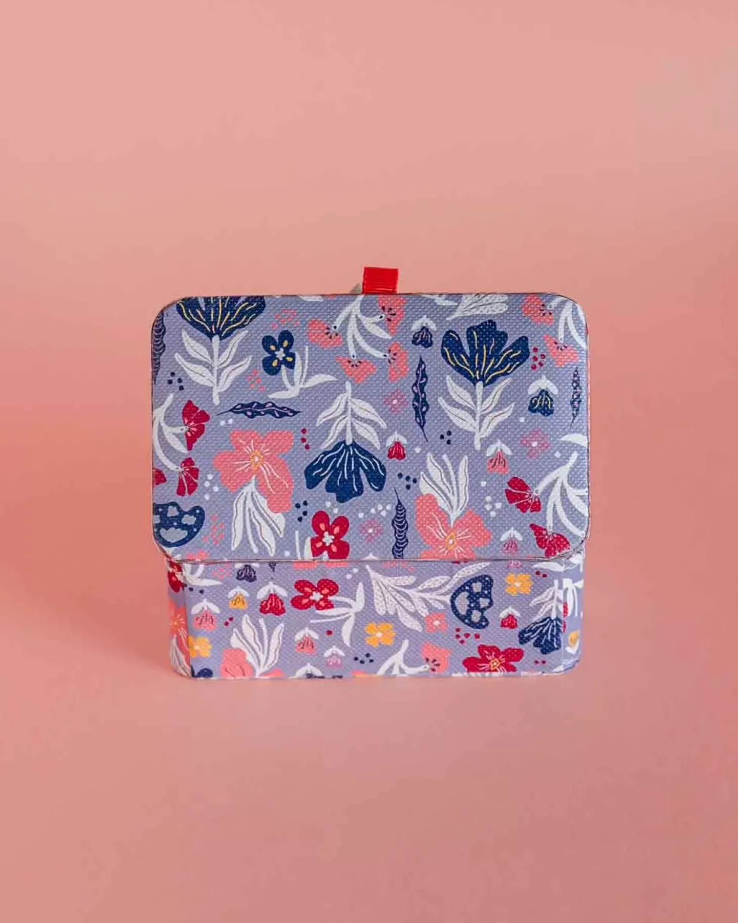 Pearlised Paper Leather Mini Memento Box- Blue Meadow