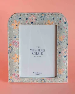 Pearlised Paper Leather Photoframe - Garden Fog