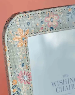 Pearlised Paper Leather Photoframe - Garden Fog