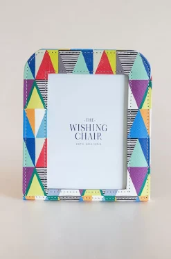 Pearlised Paper Leather Photoframe 5X7''- Kaleidoscope