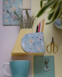 Pearlised Paper Leather Secret Inkwell- Garden Fog