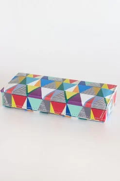Pearlised Paper Leather Travel Jewelley Box- Kaleidoscope