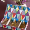 Pearlised Paper Leather Travel Jewelley Box- Kaleidoscope