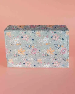 Pearlised Paper Leather Travel Jewelley Box- Garden Fog