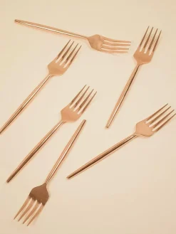 Perfect Kitchen Dessert Forks-Rose Gold-Set Of 6