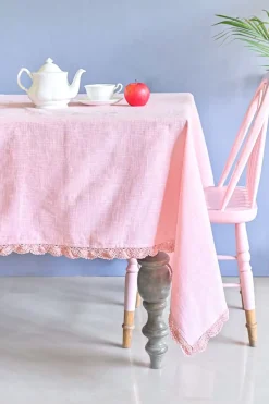 Petal Blush Hand Crochet Table Cloth