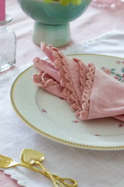 Petal Blush Hand Crochet Napkins - Set Of 6
