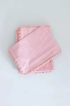 Petal Blush Hand Crochet Placemats - Set Of 6