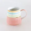 Pink - Peach Parfait Handpainted Ceramic Mug