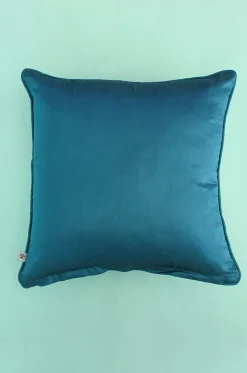 Pink Petals Embroidered Cushion Cover