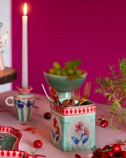 Poppies & Play Handpainted Cutlery Holder