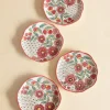 Poppy Petals Handpainted Dessert Plates - Set Of 4