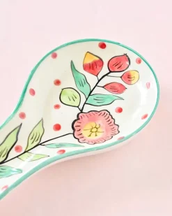 Poppy Petals Handpainted Spoon Rest