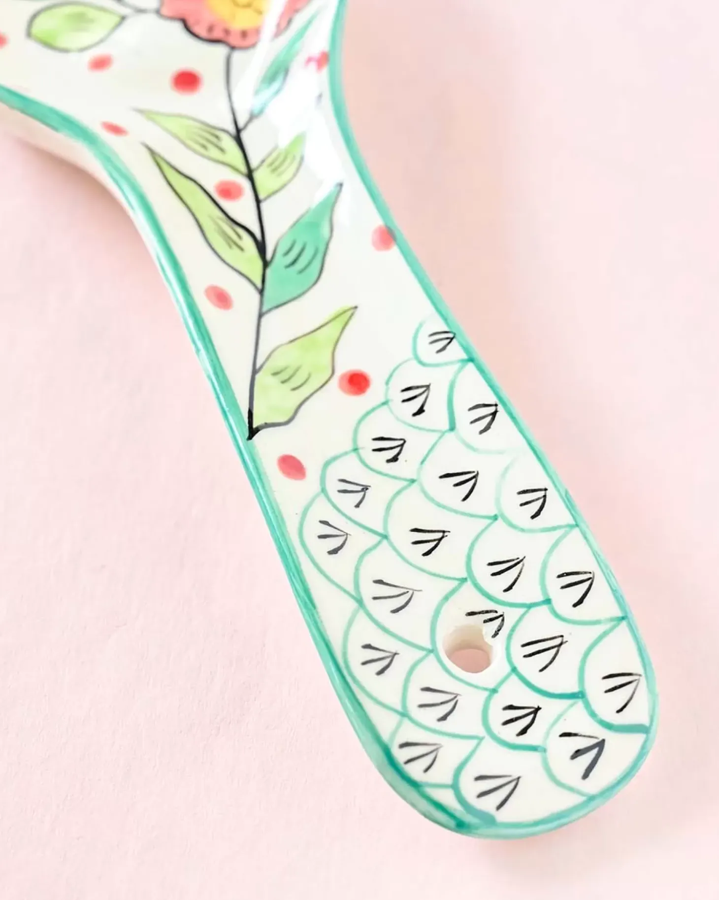 Poppy Petals Handpainted Spoon Rest