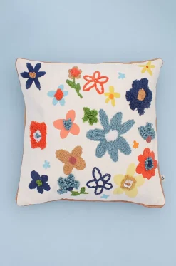Posies Embroidered Cushion Cover