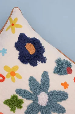 Posies Embroidered Cushion Cover