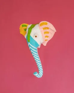 Psychedelic Ellie Handpainted Paper Mache Wall Decor Head