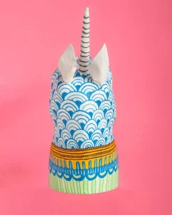 Psychedelic Unicorn Handpainted Paper Mache Wall Decor Head