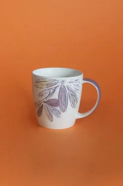 Purplicious Handpainted Ceramic Mugs - Set Of 2