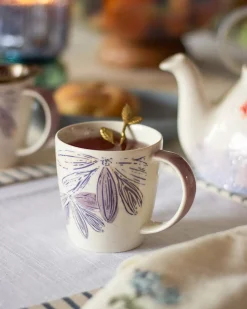 Purplicious Handpainted Ceramic Mugs - Set Of 2