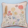 Ranunculus Embroidered Cushion Cover