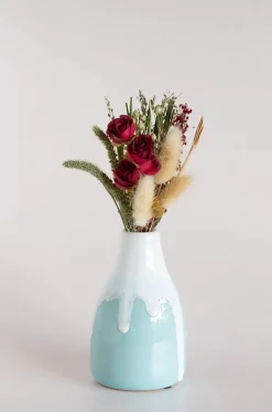 Rose Emerald Bouquet With Vase