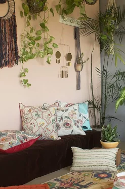 Roses Are Red Embroidered Cushion Cover