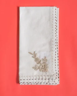 Roshanara Beige Napkins-Set Of 6