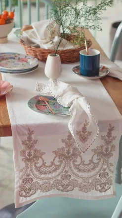 Roshanara Beige Napkins-Set Of 6