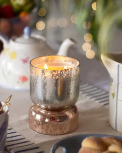 Shimmer Hourglass Soy Wax Candle In Hand Blown Glass