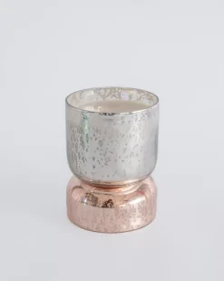 Shimmer Hourglass Soy Wax Candle In Hand Blown Glass