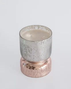 Shimmer Hourglass Soy Wax Candle In Hand Blown Glass