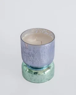Shimmer Hourglass Soy Wax Candle In Hand Blown Glass