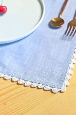 Silver Mist Hand Crochet Placemats - Set Of 6