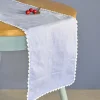 Silver Mist Hand Crochet Table Runner