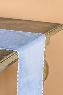 Silver Mist Hand Crochet Table Runner